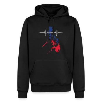 Philippinen Herzschlag Flagge Vintage Philippinen - Männer Premium Bio Hoodie - Schwarz - Vorne - Nico (187cm)