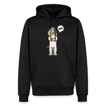 Spinone italiano chien - Sweat à capuche Premium bio Homme - noir - Devant - Nico (187cm)