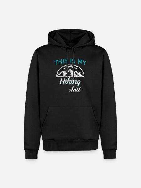 Wandershirt - Männer Premium Bio Hoodie - Schwarz
