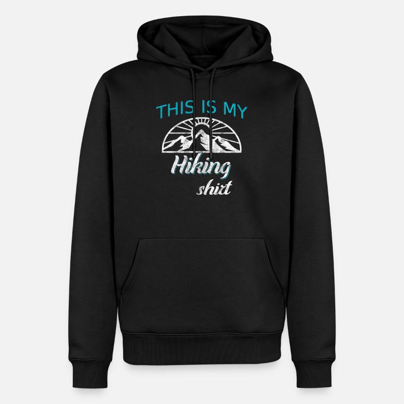 Wandershirt - Männer Premium Bio Hoodie - Schwarz