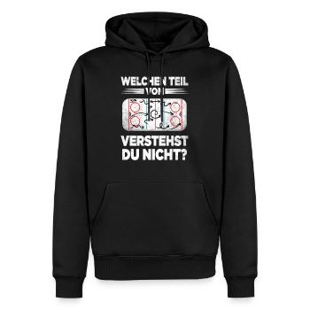 Eishockey Trainer Eishockeyspieler Lustiger Coach - Männer Premium Bio Hoodie - Schwarz - Vorne - Nico (187cm)