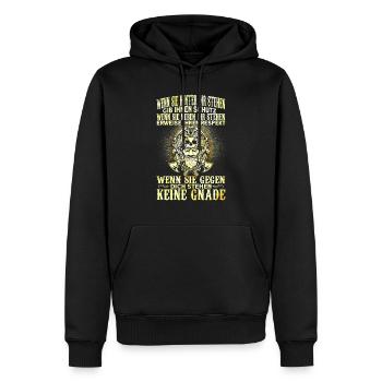 Wikinger Nordmänner Mythologie Spruch Motiv - Männer Premium Bio Hoodie - Schwarz - Vorne - Nico (187cm)