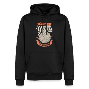 Garn Stricken Hobby Strickerin Geschenk - Männer Premium Bio Hoodie - Schwarz - Vorne - Nico (187cm)