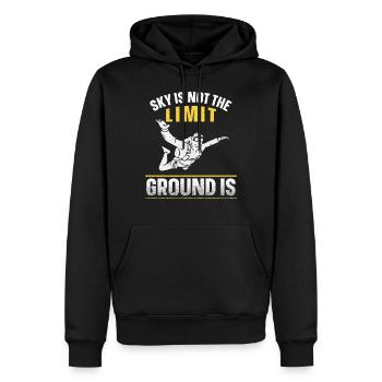 Skydiving Sky Is Not The Limit - Männer Premium Bio Hoodie - Schwarz - Vorne - Nico (187cm)