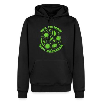 Bacteria Funny Biology Saying Bacteriology - Men’s Premium Organic Hoodie - black - Front - Nico (187cm)