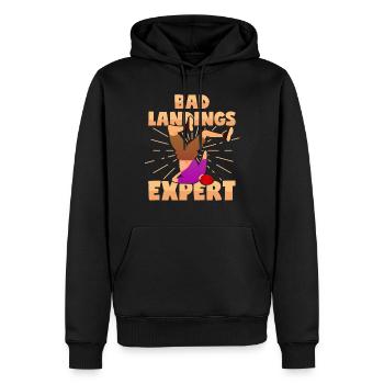 Unfall Experte Stunt Sturz Beinbruch Gefährlich - Männer Premium Bio Hoodie - Schwarz - Vorne - Nico (187cm)
