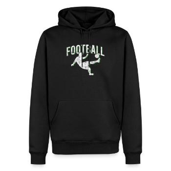 Football de football - Sweat à capuche Premium bio Homme - noir - Devant - Nico (187cm)