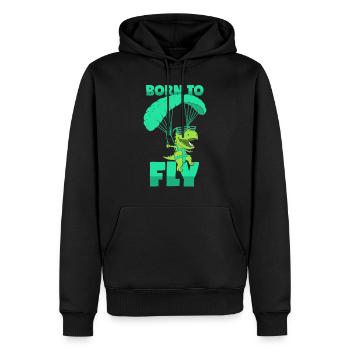 Parapente T-Rex Vol Parapente - Sweat à capuche Premium bio Homme - noir - Devant - Nico (187cm)