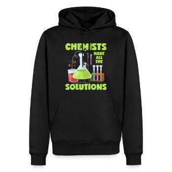 Chimiste WordPlay Solution Drôle Chimie Dicton - Sweat à capuche Premium bio Homme - noir - Devant - Nico (187cm)