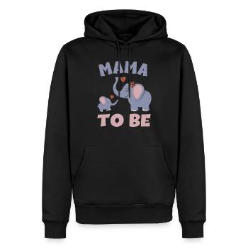 Mama To Be Elephant Baby Elephant - Bébé progéniture - Sweat à capuche Premium bio Homme - noir - Devant - Nico (187cm)