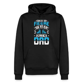 FIgur skating dad - Männer Premium Bio Hoodie - Schwarz - Vorne - Nico (187cm)