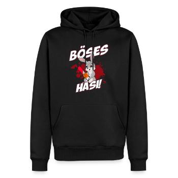 Böses Hasi Hase Ostern Halloween Lustiges Geschenk - Männer Premium Bio Hoodie - Schwarz - Vorne - Nico (187cm)