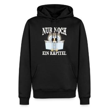 Nur Noch Ein Kapitel Leseratte Bücherwurm Geschenk - Männer Premium Bio Hoodie - Schwarz - Vorne - Nico (187cm)