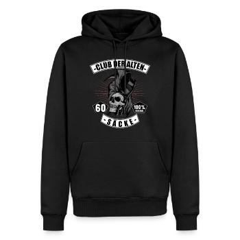 60 Jahre 60. Geburtstag Legendär Club der alten - Männer Premium Bio Hoodie - Schwarz - Vorne - Nico (187cm)