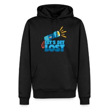 Perdons-nous Urban Explorer Lieux perdus - Sweat à capuche Premium bio Homme - noir - Devant - Nico (187cm)