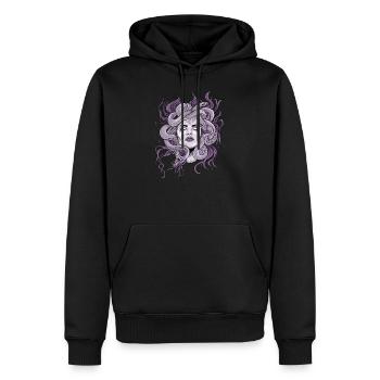 Medusa Griechische Mythologie Gott Göttin Grieche - Männer Premium Bio Hoodie - Schwarz - Vorne - Nico (187cm)