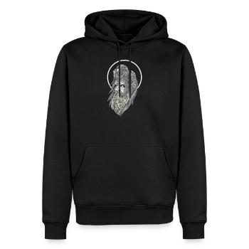 Hades Cerberus Hölle Mythologie Gott Todes Tod - Männer Premium Bio Hoodie - Schwarz - Vorne - Nico (187cm)