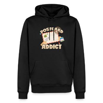 Postkarten Sucht Ansichtskarten Briefmarken - Männer Premium Bio Hoodie - Schwarz - Vorne - Nico (187cm)