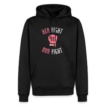 Son combat est notre combat - Sweat à capuche Premium bio Homme - noir - Devant - Nico (187cm)