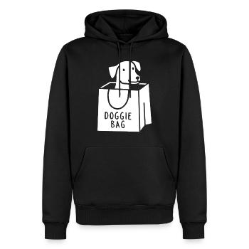 Doggie Bag - Sweat à capuche Premium bio Homme - noir - Devant - Nico (187cm)