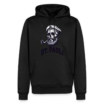 St.Pauli Kiez Hamburg Totenkopf Sankt Pauli - Sweat à capuche Premium bio Homme - noir - Devant - Nico (187cm)