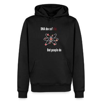 DNA Doesn't Lie – True Crime Shirt - Männer Premium Bio Hoodie - Schwarz - Vorne - Nico (187cm)