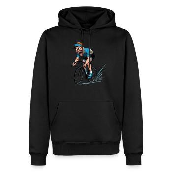 Rennradfahrer Rennrad Fahrrad Bike Radreisender - Männer Premium Bio Hoodie - Schwarz - Vorne - Nico (187cm)