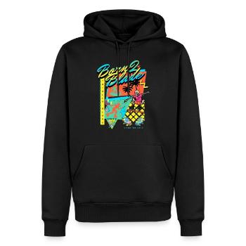 Born 2 Blade 90er Nostalgie Design - Männer Premium Bio Hoodie - Schwarz - Vorne - Nico (187cm)