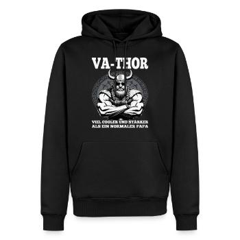 VA-THOR WIKINGER Vater Papa Viking Vatertag - Männer Premium Bio Hoodie - Schwarz - Vorne - Nico (187cm)