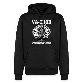 VA-THOR WIKINGER Vater Papa Viking Vatertag - Männer Premium Bio Hoodie - Schwarz - Vorne - Nico (187cm)