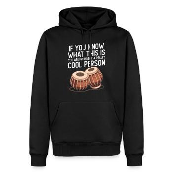 Si vous savez ce que c’est, vous êtes - Sweat à capuche Premium bio Homme - noir - Devant - Nico (187cm)