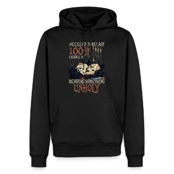 Dark Romance Booktok Reading Something Unholy - Männer Premium Bio Hoodie - Schwarz - Vorne - Nico (187cm)