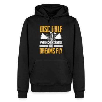 Disc Golf Discgolf - Sweat à capuche Premium bio Homme - noir - Devant - Nico (187cm)