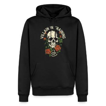 Dark Romance Booktok Villain In Training - Männer Premium Bio Hoodie - Schwarz - Vorne - Nico (187cm)