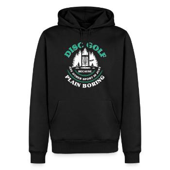 Disc Golf Discgolf - Sweat à capuche Premium bio Homme - noir - Devant - Nico (187cm)