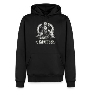 Grantler Grantig Bairischen Dialekten Bayern - Männer Premium Bio Hoodie - Schwarz - Vorne - Nico (187cm)