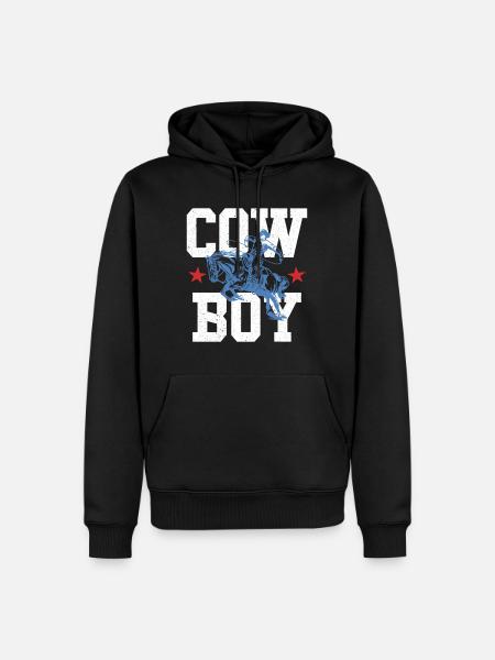 Cowboy - Men’s Premium Organic Hoodie - black