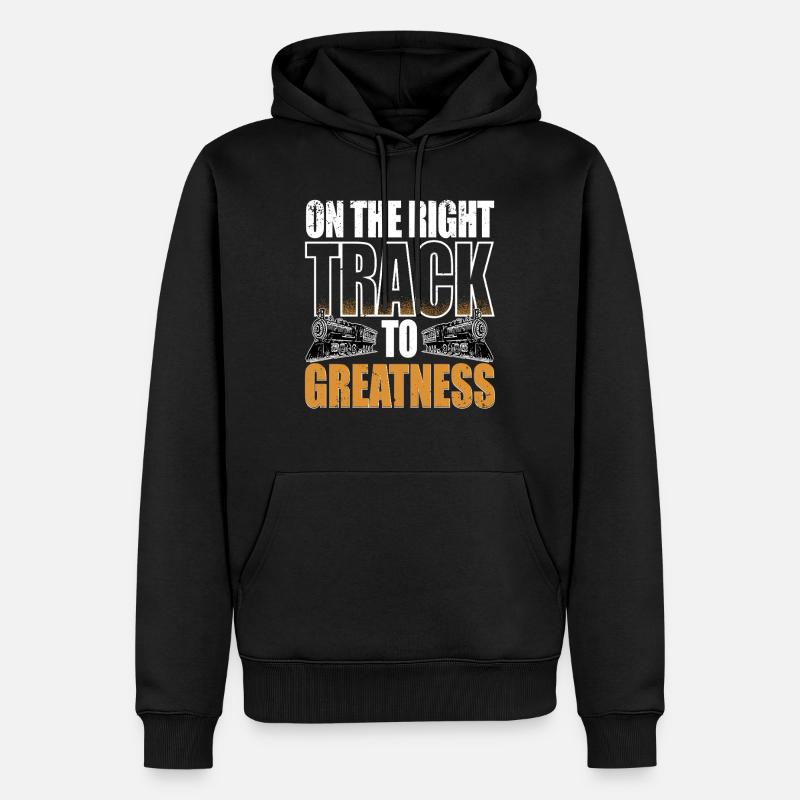 Modelleisenbahn Eisenbahn - Männer Premium Bio Hoodie - Schwarz