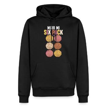 Mira Mi Six Pack Funny Conchas Mexicain Sweet Bun - Sweat à capuche Premium bio Homme - noir - Devant - Nico (187cm)