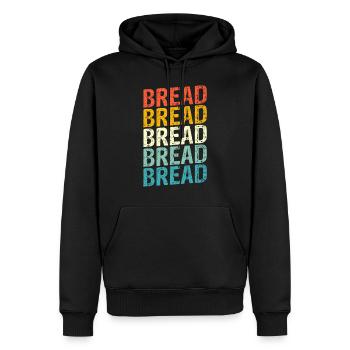 Brot Lustig Backshop Bäckerei Retro Brot Laib - Männer Premium Bio Hoodie - Schwarz - Vorne - Nico (187cm)