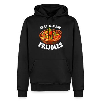 En La Casa Hay Frijoles Lustige Hispanische Essen Mama - Männer Premium Bio Hoodie - Schwarz - Vorne - Nico (187cm)