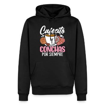 Cafecito Conchas Por Siempre Funny Mexican Sweet - Sweat à capuche Premium bio Homme - noir - Devant - Nico (187cm)