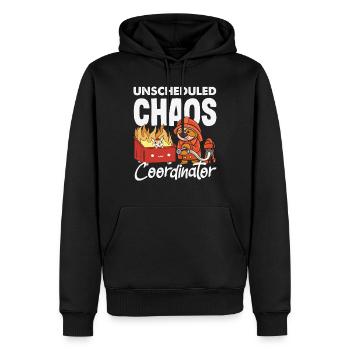 Müllcontainer Fire Response Team Leader - Männer Premium Bio Hoodie - Schwarz - Vorne - Nico (187cm)