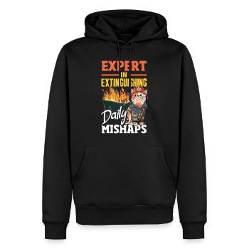 Müllcontainer Fire Response Team Leader - Männer Premium Bio Hoodie - Schwarz - Vorne - Nico (187cm)