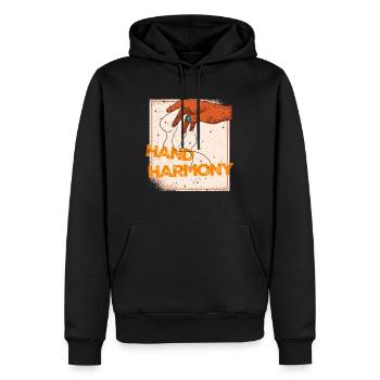 Puppeteer Ventriloquist Hand Harmony - Men’s Premium Organic Hoodie - black - Front - Nico (187cm)