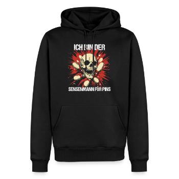 Tenue de bowling drôle dire bowling sport design - Sweat à capuche Premium bio Homme - noir - Devant - Nico (187cm)
