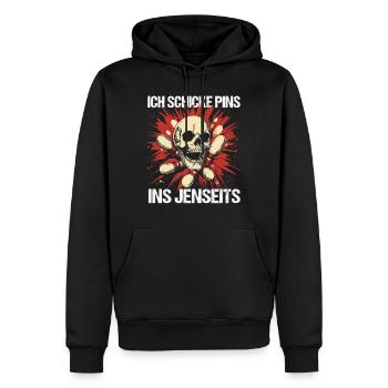 Tenue de bowling drôle dire bowling sport design - Sweat à capuche Premium bio Homme - noir - Devant - Nico (187cm)