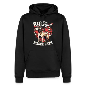Kangal Hund Big Heart Bigger Bark - Männer Premium Bio Hoodie - Schwarz - Vorne - Nico (187cm)