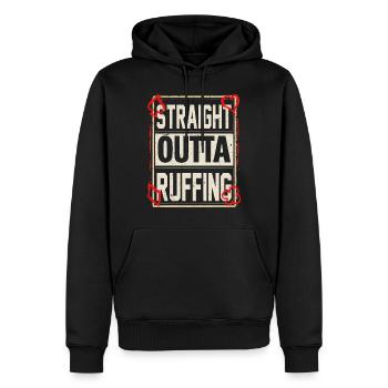 Bridge Spieler - Männer Premium Bio Hoodie - Schwarz - Vorne - Nico (187cm)