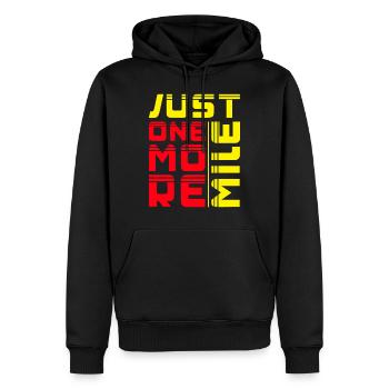 Courir juste un kilomètre de plus Marathon Runner Cadeau - Sweat à capuche Premium bio Homme - noir - Devant - Nico (187cm)